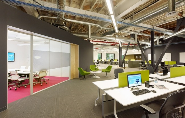 Arbeitsplatz Innendesign-offenes Konzept-Skype Office Silicon Valley