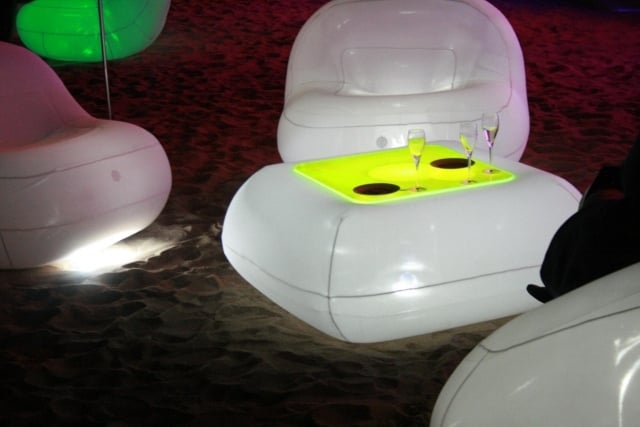 Aufblasbare Möbelserie LED-Beleuchtung acryl platte tisch