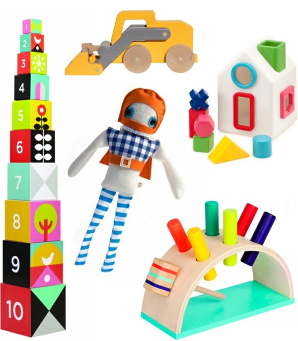 Spielzeuge organische Materialien Farben