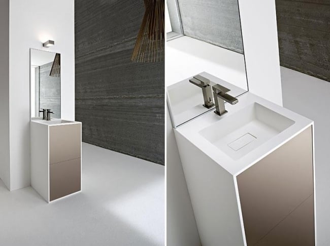 Bad Edelstahl-Armatur modern-Garnitur-Korakril Roxa Design Italien