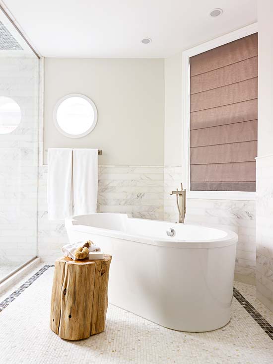 Badezimmer Badewanne-weiß Acryl-rustikaler Hocker-Seifenhalter Beistelltisch Design