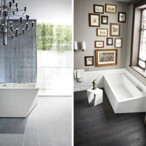 Badgestaltung Ideen Badewanne Schlafzimmer italienische Möbel