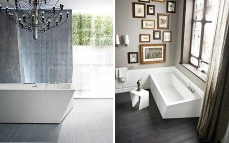 Badgestaltung Ideen Badewanne Schlafzimmer italienische Möbel