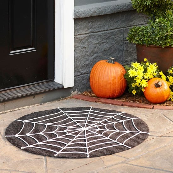 Deko für den Garten-Eingangsbereich Fußmatte-Spinnennetz Ideen-Herbst Halloween