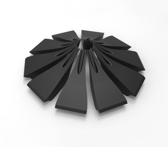 Dekovase Cake-Tischdekoration-Modulle-schwarz symmetrisch gestaltet