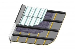 Dickschicht Solarzеllen-Glas Ziegel-Soltech Design Lösungen