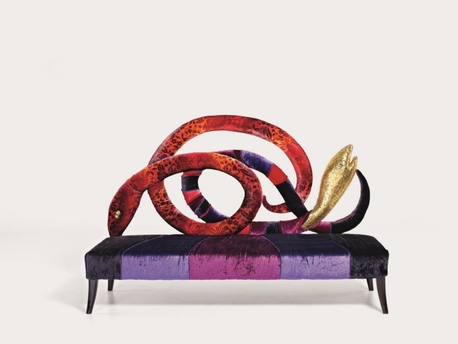 Extravagant Sofa Sicis-eklektische Mode-anaconda Inspirierte Rückenlehne