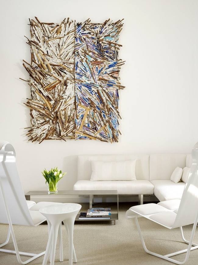 Ferienwohnung Loft-Charakter Möbeldesign Venice Beach Kalifornien-weiße Sessel-Sofa-Wanddeko