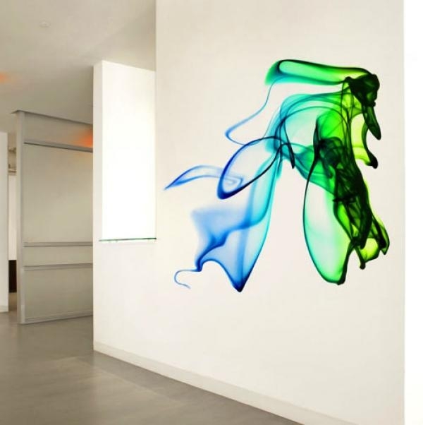 3d Fotorealistische Wandbilder-hohe Auflösung-blau grün-neon