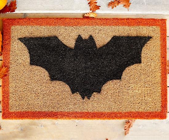 Fussmatte Haustür-zu Halloween-dekorieren Fledermaus-silhouette streichen