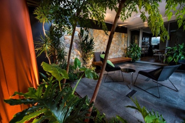 Landschaft Garten Design Patio Set-Möbel Outdoor-Mauer Naturstein