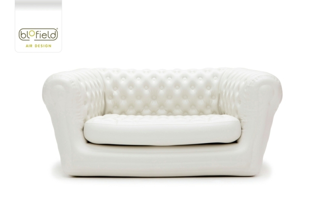 Design Sofa aufblasbar weiße Farbe zwei Personen