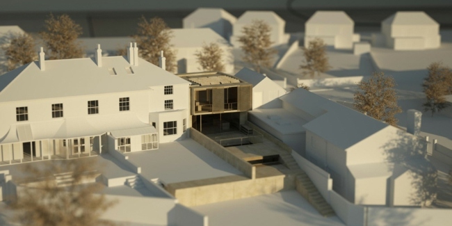 Haus Modell Massivhaus klein Umgebung Stadtviertel