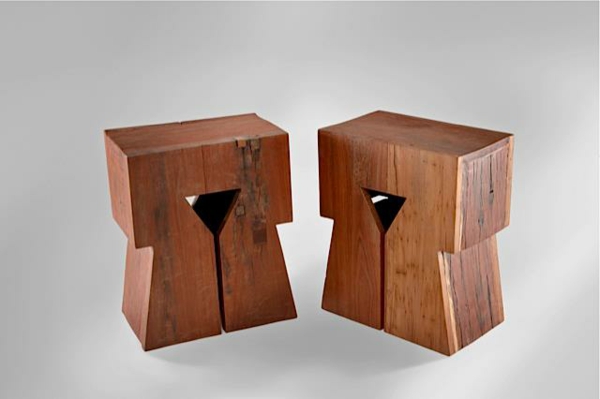 Holz Hocker Stühle Design Ideen