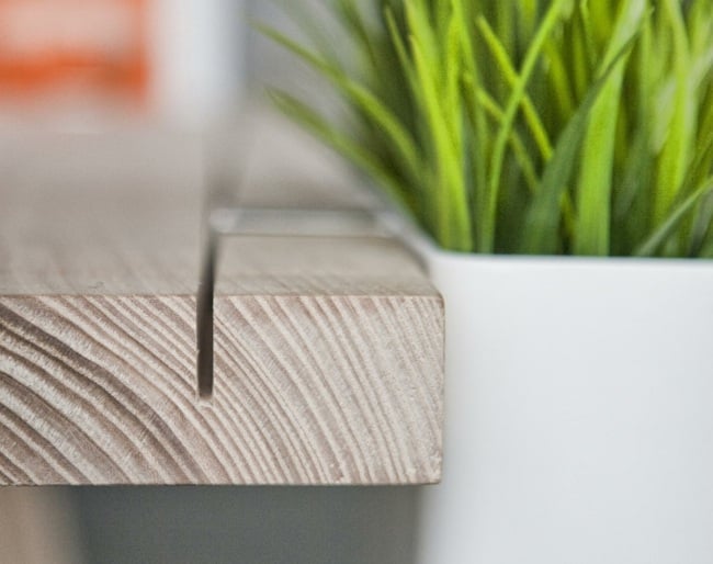 Holz Tisch Pflanztopf Design Ideen