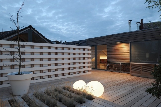 Holzdeck Dachterrasse-moderne Wohnung-Loft-Stil Belgien Architektur