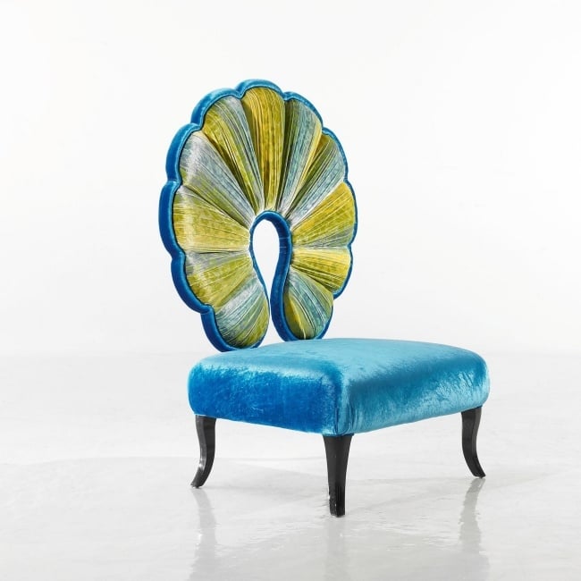Interessant Stuhl Design-Lotus Sicis-Blau-Gelb Farbkombination