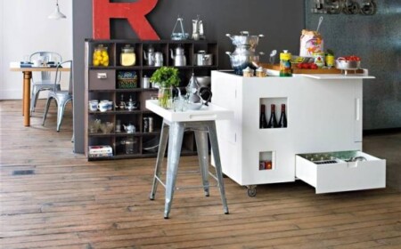 Kompakte Mini-Küche boffi-moderne Weiße Wohnung Wohnung-Highlight