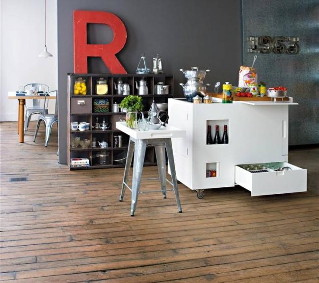 Kompakte Mini-Küche boffi-moderne Weiße Wohnung Wohnung-Highlight