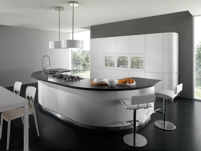 Lack Küche-Seven Laminat-modern Torchetti-Design Barstühle