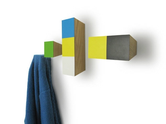 Moderne Kleiderhacken-Flur Kubus-bunte Farben Pixel