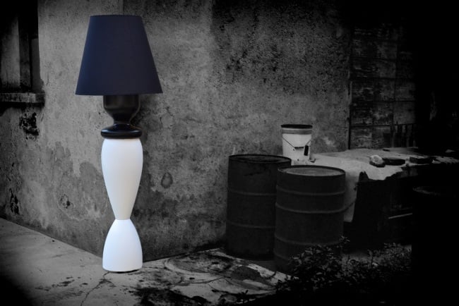 ROMEO ORSI stehlampe design Audrey holz fuß lampenschirm