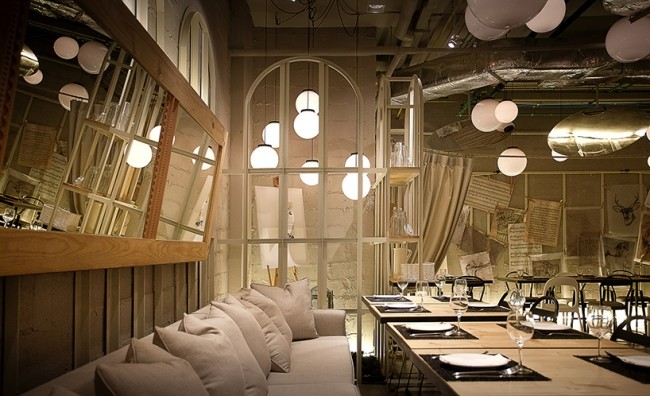 Restaurant Beleuchtung-diffuses Licht Spiegel-Oberfläche Wandgestaltung