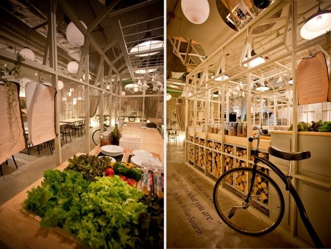 Restaurant modern Thailand House of salad-restaurant Metaphor-Interieurdesign