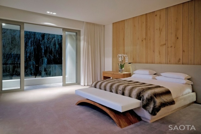 Möbel Holz Wand Doppelbett