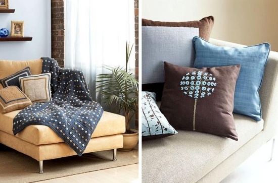 Textur-Kissen Plüsch Decken-Wohnung-optisch aufwärmen Tricks Tipps