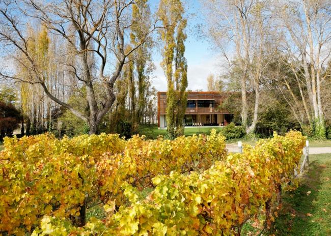 Weinberg Gästehaus Australien Weinhersteller moderne Architektur schöne Landschaft