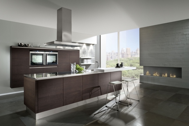 Wohnmöbeltrends Küchen-Häcker Raumplanung Einbaukamin Design