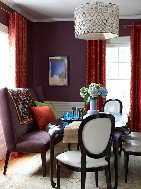 aubergine rubinrot interieur farbkombinationen für stilvolle ambiente