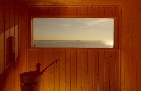 ausblick sauna spitbank fort hotel meer als marinefestung