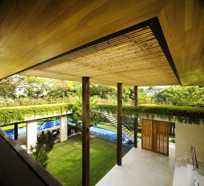 bambus dach tangga wohnhaus design von guz architects