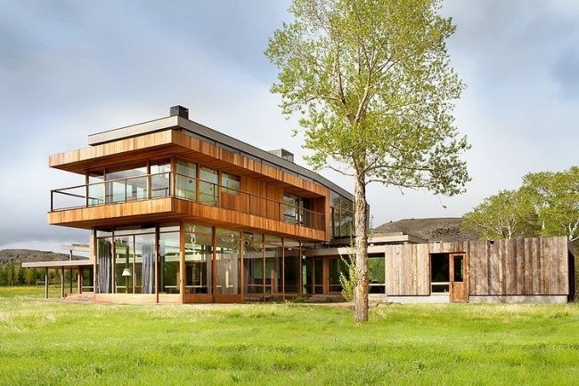 fassade naturholz designer farmhaus von highline partners