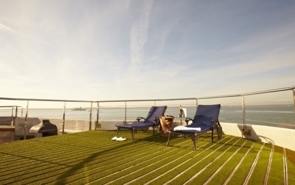 ligestühle sonnenbad spitbank fort hotel meer als marinefestung