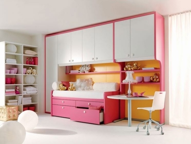 mädchenzimmer ideen rosa orange doimo cityline