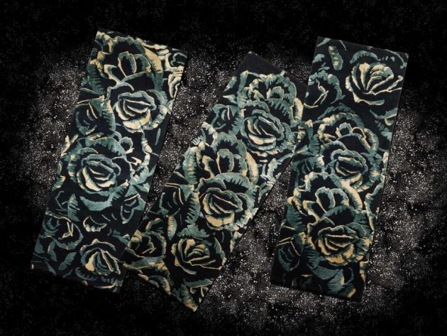 nodus teppich design schwarz rosen