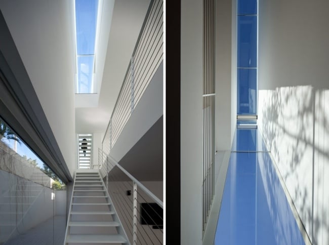 Afeka Haus-Tel Aviv-Licht Spiele Spalte-Architektur Design-Treppenhaus 
