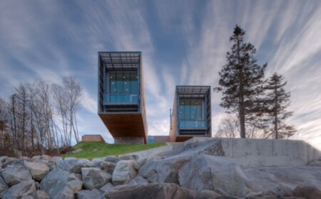 Architekten Haus-am Hang-Küstenlandschaft Felsen Hanglage-Kanada