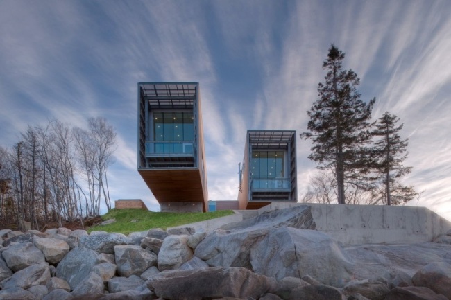 Architekten Haus-am Hang-Küstenlandschaft Felsen Hanglage-Kanada