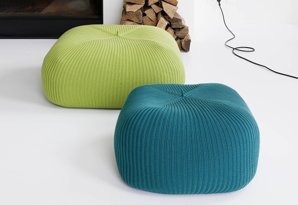 Bodenkissen Textilien Design Wohnzimmer-Ideen für Gemütlichkeit-grün türkisblau
