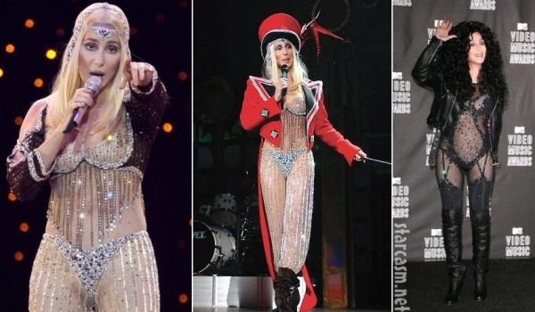 Bodysuit Cher Bühnenshow Kostüme Ideen Halloween-Prominenten