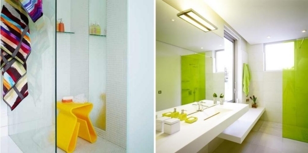 Design Möbel-Badezimmer Hocker-gelb Duschkabine beleuchtung
