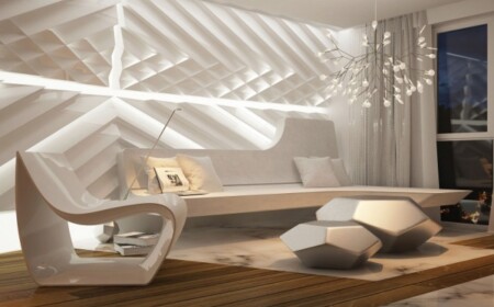 Ecksofa Wohnzimmer raffiniert Sessel-Weiß Glanz-Hof Bozhinovski Design