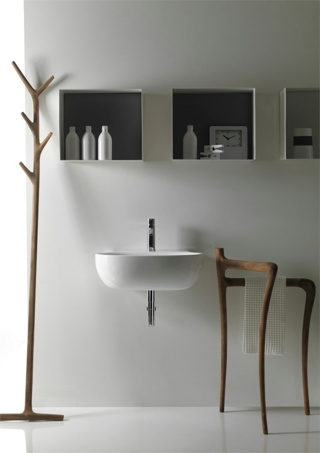 Einbau Wandboard-Quadrat Design-Badezimmer Waschtisch-rustikale Akzente setzen