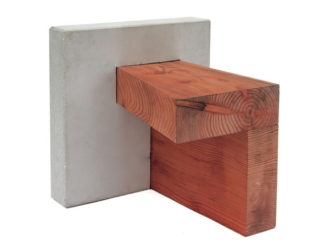 Möbel Design modern trendig Holz Beton Platte