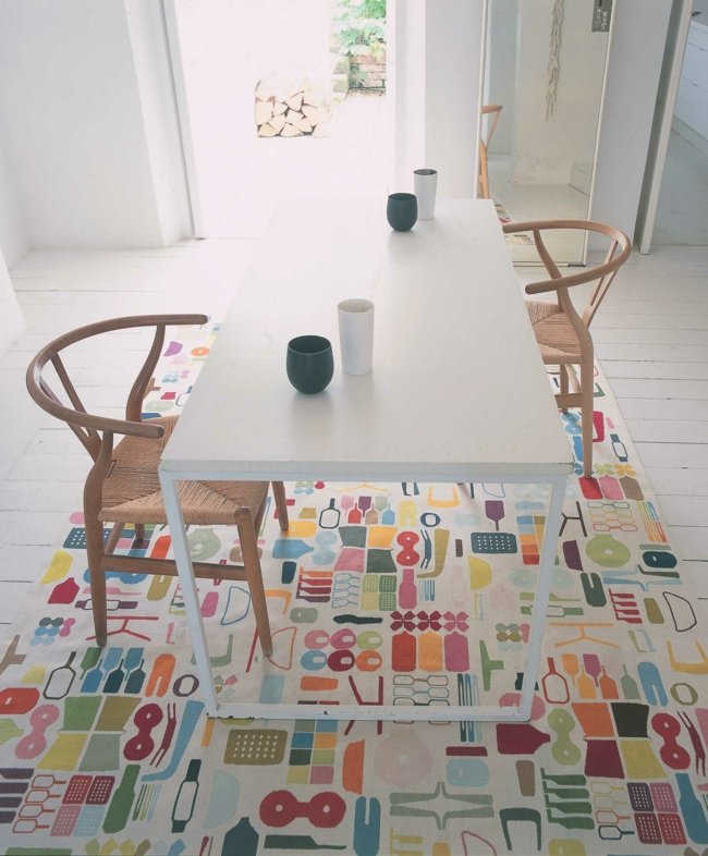 Raumtyp Wohnideen Teppich skandinavische Möbel