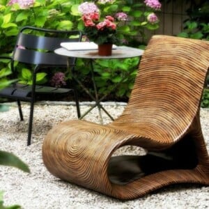 Garten Gestaltung Stuhl Holz Design Idee